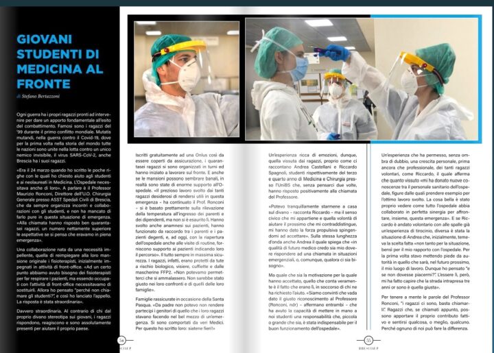 Giovani studenti di medicina al fronte